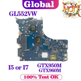 Motherboard KEFU Mainboard FX51V For ASUS GL552VX GL552VW GL552V ZX50V G552V GL552VXK Laptop Motherboard I5 I7 6th GTX950M/GTX960MV4G/V2G