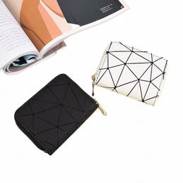 simple Ladies Wallet Women's Wallet Made of Leather Female Diamd Short Wallet Wrist Strap Zipper Mobile Phe Bag g6Lr#