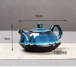 Exquisite Starry sky tea set Include 4 teacups 1 tea pot,Jingdezhen temmoku glaze Porcelain KungFu Tea Cup,Creative Gifts