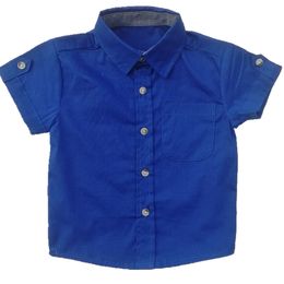 Baby boy clothes Summer 2020 New Boys ShortSleeve Classic Lapel Children Shirts Tops with Pocket Baby Boy Casual Shirt Kids