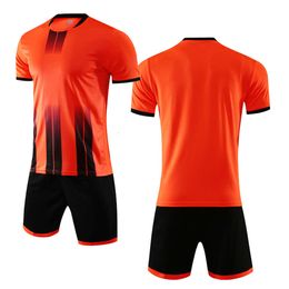 Soccer Sets/tracksuits New Striped Football Suit Men's Match Training Team Shirt Breathable Children's Sports Fitness