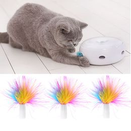 3Pcs Pet Automatic Cat Interactive Toys Replace Feather Electronic Rotating Toy Replace Feather