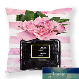 Cross-Border Perfume Flower Creative Lux Design Plush Pillowcase Factory Wholesale Ins Nordic Pillows Lumbar Support