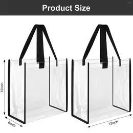 Storage Bags Transparent Bag Women Luxury Handbag Fashion PVC Clear High Quality Handbags Gift Tote Packaging With Hand Loop