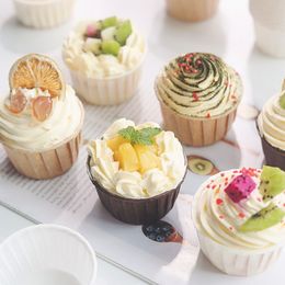 50PCS Mini Colorful Paper Cake Cupcake Liner Baking Muffin Box Cup Case Party Tray Cake Mold Household Cake Mould