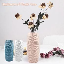 Vases Living Room For Home Modern Flower Shatterproof Plastic Vase Plant Pot Basket Arrangement