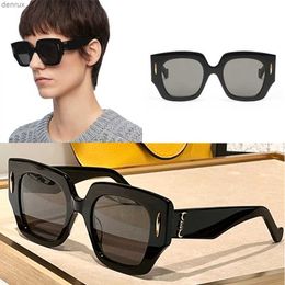 Sunglasses NEW IN square screen sunglasses are made of acetate Fibre and have a golden Anagran pattern on the arms LW40128I fashionable mens Havana Oculos de sol daily