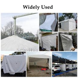 White PE Tarpaulin Rainproof Cloth Outdoor Awning Truck Canopys Garden Succulent Plants Cover Pet House Waterproof Shading Sails