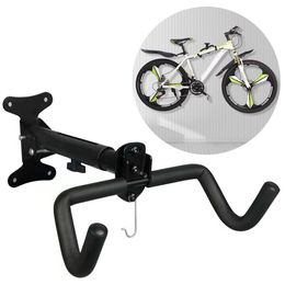 Bike Wall Mount Rack Wall Beam Road Hanging Rack MTB Bicycle Wall Hanger Hook Space Saving Foldable Cycling Rack W/ Rim Bondage