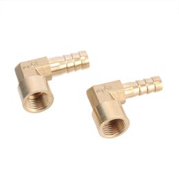 Brass Hose Pipe Fitting Elbow 8mm 10mm Barb Tail 1/4" BSP Female Thread Copper Connector Joint Coupler 90 Degree Pipe Adapter