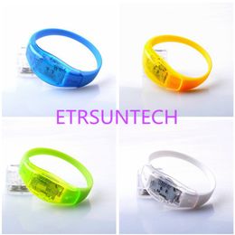 400pcs/lot Led Voice Control Bracelets Luminous Wristband Night Light Kids Toys glow In The Dark Party Accessories