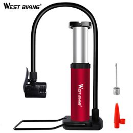 WEST BIKING BIKE Foot Activated Floor Pump With Gauge Cycle Air Pump Mini Portable Portable 80PSI Bike Bicycle Tire Floor Pump