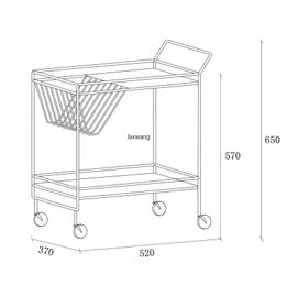 Nordic Kitchen Islands Custom Ins Luxury Kitchen Furniture Mobile Table Wine Dining Car Designer Golden Glass Storage Trolley
