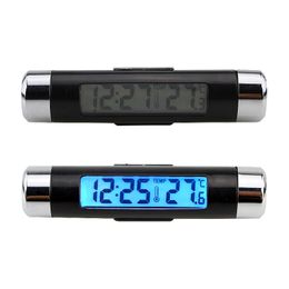 Alarm Clock With Two In One LED Backlight Digital Display Thermometer Lamp Base Clock With Air Outlet Electronic Clock For Car