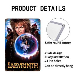 Labyrinth Poster metal Decor Poster Vintage Tin Sign Metal Sign Decorative Plaque for Pub Bar Man Cave Club Wall Decoration