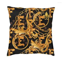 Pillow Modern Europen Golden Floral Cover For Sofa Velvet Throw Case Bedroom Decoration Pillowcase