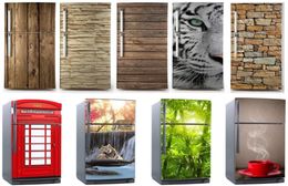 3D Dishwasher Fridge Sticker Refrigerator Wrap zer Skin Home Art Fridge Door Cover Wallpaper Renewable Kitchen Accessories 2014716681