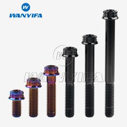 Wanyifa Titanium Ti Bolt M8x15 20 25 30 35 40 45 50 55 60 65 80mm 12Points Flange T40 Torx Head Screw for Motorcycle Refitted