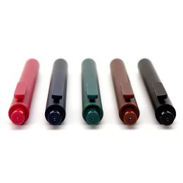 5pcs/box Kaco Retro Dark Coloured Gel Pens Retractable 0.5mm Fine Point Dark-red/green/brown/blue Black Pens for Journaling