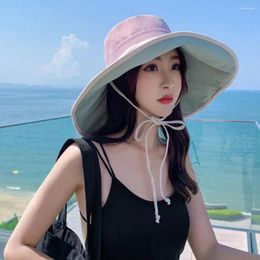 Wide Brim Hats Large Sun Hat Stylish Women's With Windproof Strap Uv Protection For Camping Beach Gardening Fisherman