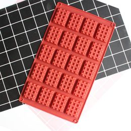 2pc/set 18/20 Cavity Silicone Waffle Mould Maker Cake Cookie Chocolate Pan Baking Mould Nonstick Bakeware Tool