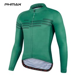 PHMAX Quick Dry Mountain Bike Jerseys Autumn Spring Breathable Men's Cycling Shirt Long Sleeve Cycling Jersey