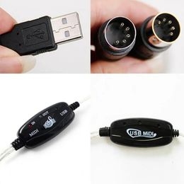 High Quality Keyboard To PC USB MIDI Cable Converter PC To Music Keyboard Cord USB IN-OUT MIDI Interface Cablefor USB IN-OUT MIDI interface cable