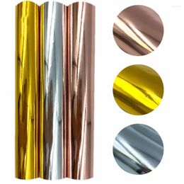 Window Stickers 12in X 39in 3pcs/pack Glassy Metal Adhesive Design Graphical For Cup Porcelains Gifts Decals Decor DIY Cricut