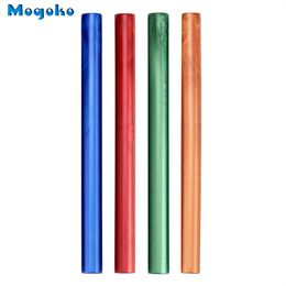 Mogoko No Cord Wicks Cylindrical Fire Manuscript Sealing Wax for Postage Letter Vintage Column Wax Seal Stamp Stick 5 Pcs Set