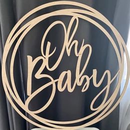 Oh Baby Sign For Baby Shower Wooden Wall hanging First 1 One 1st Birthday Party Baby Shower Decorations Boy Girl Party Decor