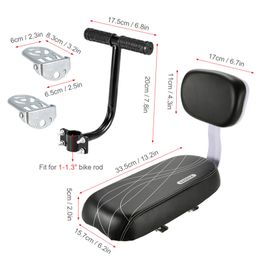 Cycle Accessories Parts Bicycle Rear Seat Saddle Bicycle Child Seat With Back Rest With Handle Armrest Footrest Pedal New