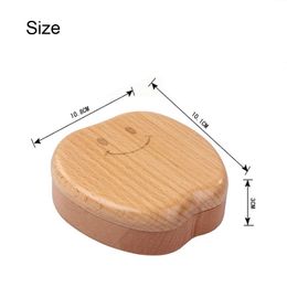 Curl Souvenir Container Deciduous Teeth Saver Memory Boxes for Child Kids Baby Tooth Keepsake Box Holder Wooden First Tooth