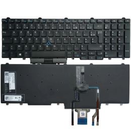 Keyboards New US FR RU Keyboard For Dell Latitude E5550 E5570 E5580 E5590 E5591 Precision 3510 7510 7720 7520 P48F P53F French Russian