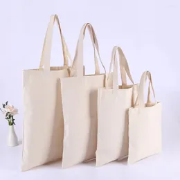 Storage Bags 5 Pcs Reusable Shopping Bag Large Folding Tote Unisex Blank DIY Original Design Eco Foldable Cotton Canvas Handbag P