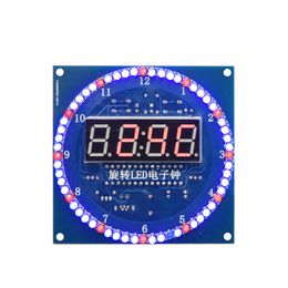 TZT Rotating LED Display Alarm Electronic Clock Module Water Lamp DIY Kit Light Control Temperature DS1302 C8051 MCU STC15W408AS