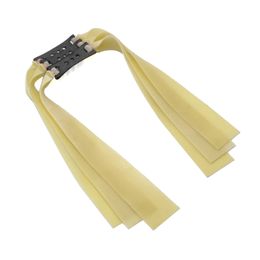 3/6/9pcs Yellow Plain Widened Rubber Band Natural Rubber High-power Big Bow Head Slingshot Rubber Band Hunting Accessories