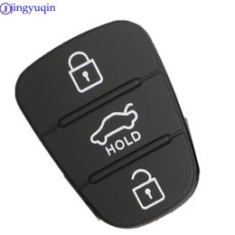 jingyuqin New Replacement Rubber Pad 3 Buttons Flip Car Remote Key Shell For Hyundai I30 IX35 Kia K2 K5 Key Cover Case