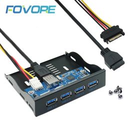 Hubs Front panel for pc usb3.0 front panel usb 3.0 ports header case 20Pin 4 Port USB3 for PC Desktop 3.5 " FDD Floppy Disk Drive Bay