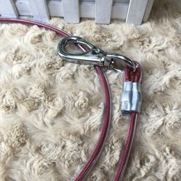 HQ B1 Bite Proof Solid Pet Dog Leash Handy Steel Cable Leash with Flexible PVC Coating 1.2-10 Metres Long for Small or Large Dog