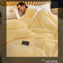 Blankets Solid Milk Velvet Blanket Bed Sheet Blankets Single Dormitory Student Coral Velvet Air Conditioning Nap Blanket Sofa Blankets