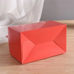 2pcs Paper Gable Boxes Wedding Birthday Party Favour Goodie Candy Buffet Cake Box Gift Bag with Handle