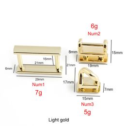 20-100PCS Light Gold Metal Hanger Connector For Hanger Hooks Bags Belt Strap Leather Crafts Buckle Decorative Buckle Accessories