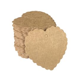100Pcs Kraft Paper Tags Heart Blank Gift Labels Wedding Birthday Party Guest Present Decor Valentines Day Gift Labels 5.5 cm