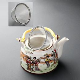 Blue and white porcelain tea pot,China's top-level artist design Ceramics sand pot handmade Kung Fu Tea Set Teapot,Puer Kettle