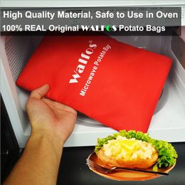 WALFOS 1/2/PCS Washable Microwave Potato Bag For Oven Quick Fast Steam Pocket In 4 Minutes Easy Cooking