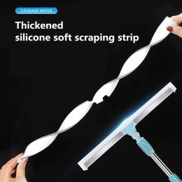 Magic Silicone Broom Floor Wiper Rotatable Wiper Scraper Telescopic Scrubbing Brush Pet Hair Dust Brooms for Home Cleaning