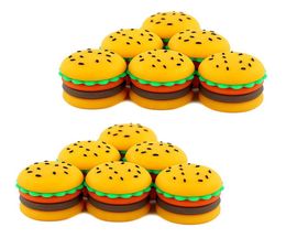 Storage Bottles Silicone Container YHSWE Hamburger Shape Dab Jars Smoke Non Stick for Oil Wax Smoke9569496