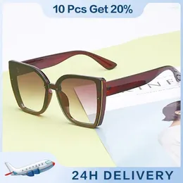 Sunglasses Ladies Trendy Protection Cat Eye Trend 2024 Must-have Personality Unique Fashionable Eyewear