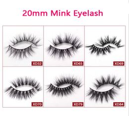 20 mm natürliche Streifen Mehrschichtige Hochwertige handgefertigte Wimpern nur Tablett flauschige, chaotische falsche Wimpern Ganzes Make -up Nerz Lashes8440866