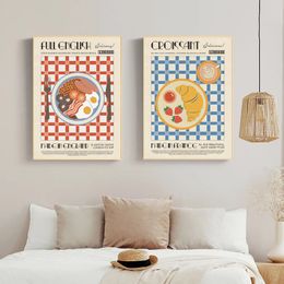 Modern Kitchen Art Canvas Paintings Nordic Japanese Korean Foods Posters Prints Wall Art Pictures for Living Room Decor Cuadros